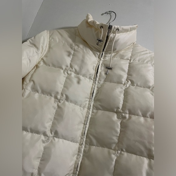 Womens Talbots Petite Ivory Puffer Jacket Size Medium - Picture 2 of 6